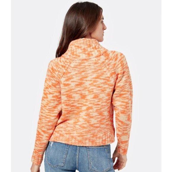 Joie 'Kaine' Chunky-Knit Turtleneck Pullover Sweater, Tiger Lily - Picture 3 of 3